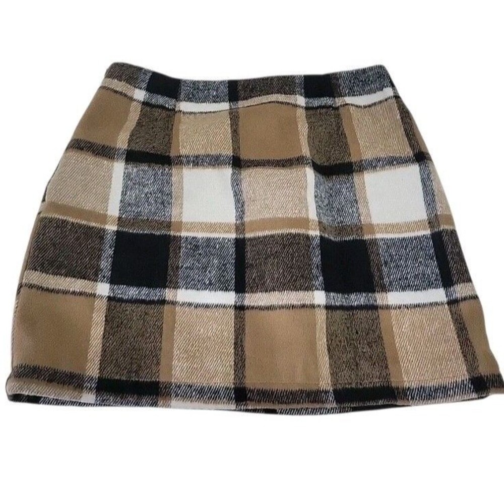 Women's High Waist Plaid Skirt Bodycon Pencil Wool Mini Skirts Small NWT‎ ($817)